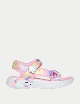 Skechers Girls Unicorn Dreams Majestic Bliss Sandals (9 Small - 4 Large) - 13 S - Light Pink, Light