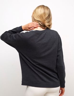 M&S Nobody'S Child Womens Cotton Blend Embroidered Sweatshirt