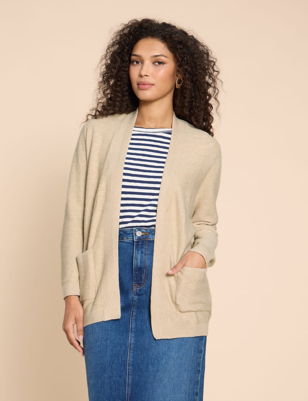 Textured Longline Cardigan