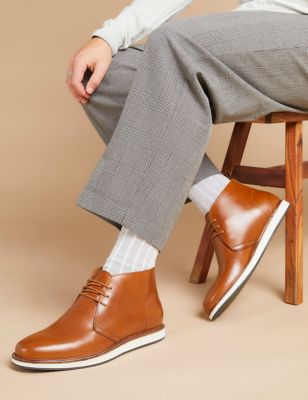 Jones Bootmaker Womens Leather Chukka Boots - 8 - Tan, Tan