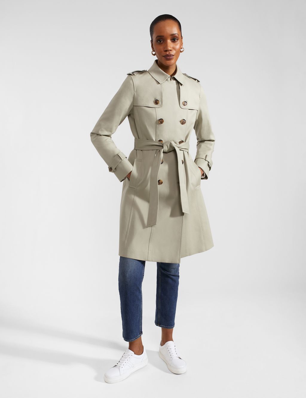 Saskia Belted Water Resistant Trench Coat