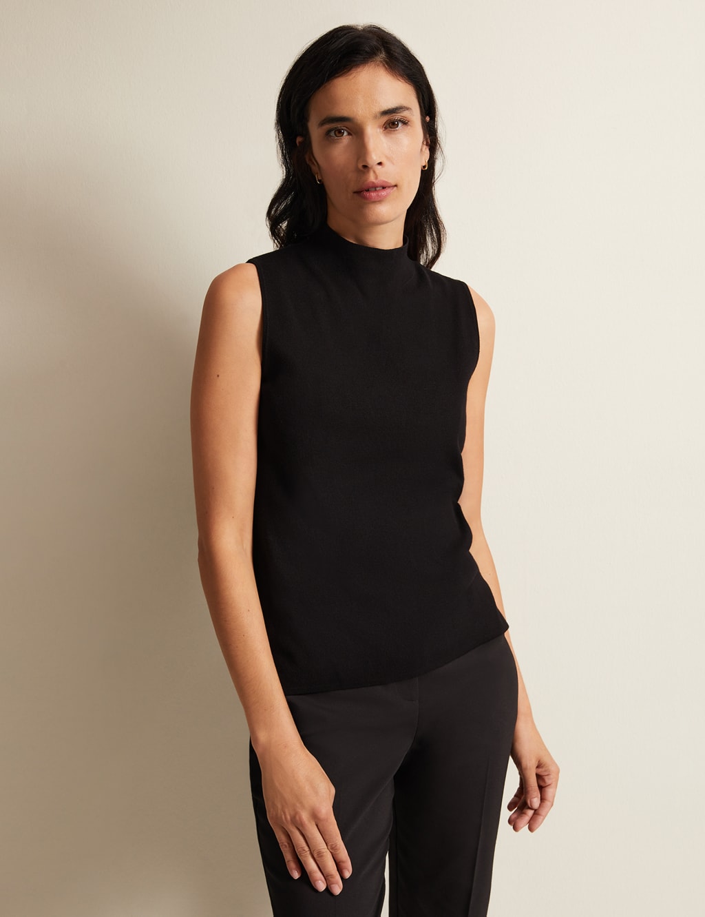 Funnel Neck Knitted Top image 1