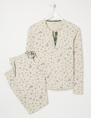 Cotton Blend Fleece Floral Pyjama Set | FatFace | M&S