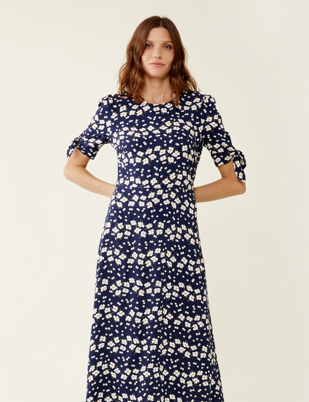 Floral Round Neck Midaxi Tea Dress image 3