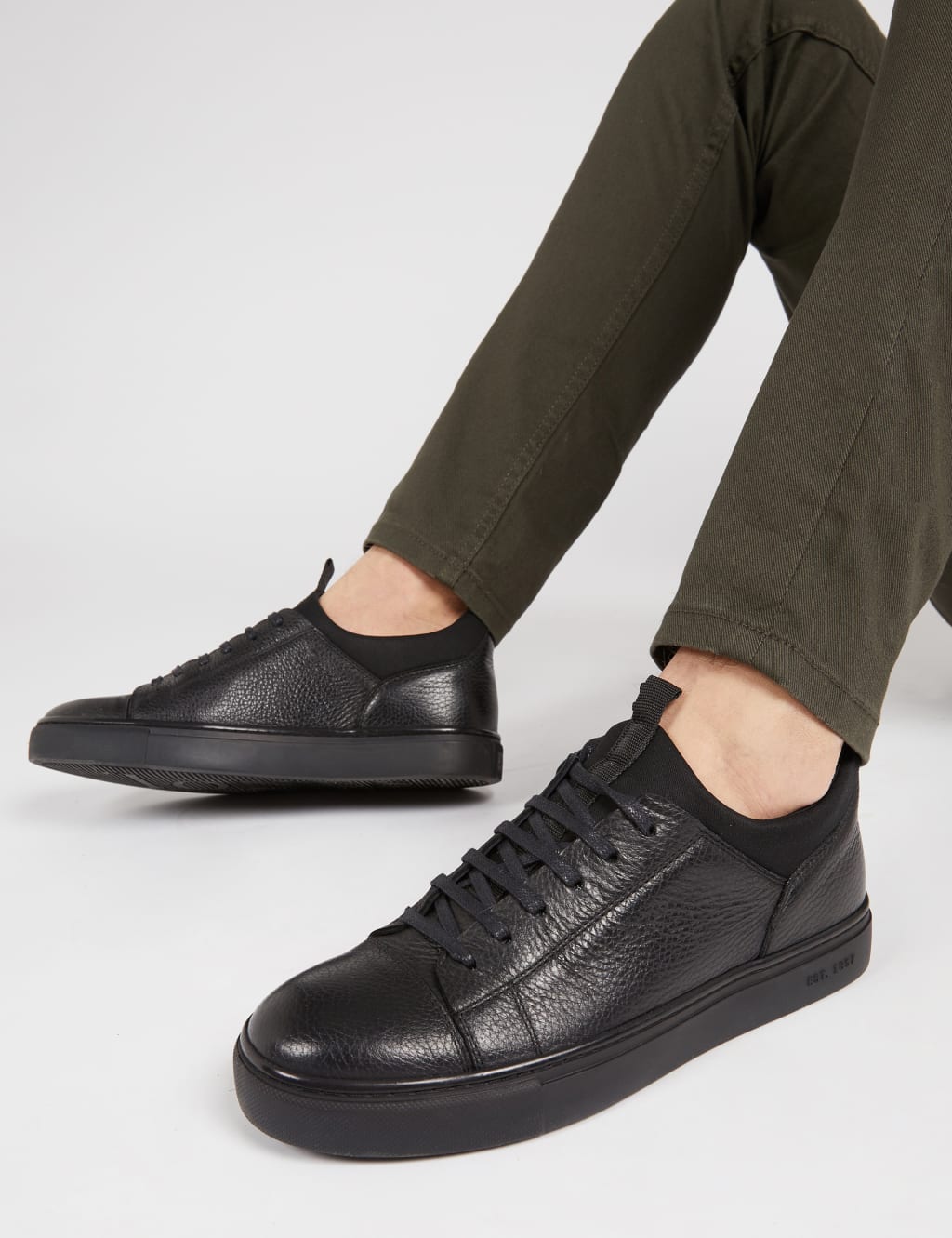 Mens leather trainers size 9 new arrivals