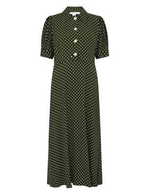 Polka Dot Midi Waisted Dress | Finery London | M&S