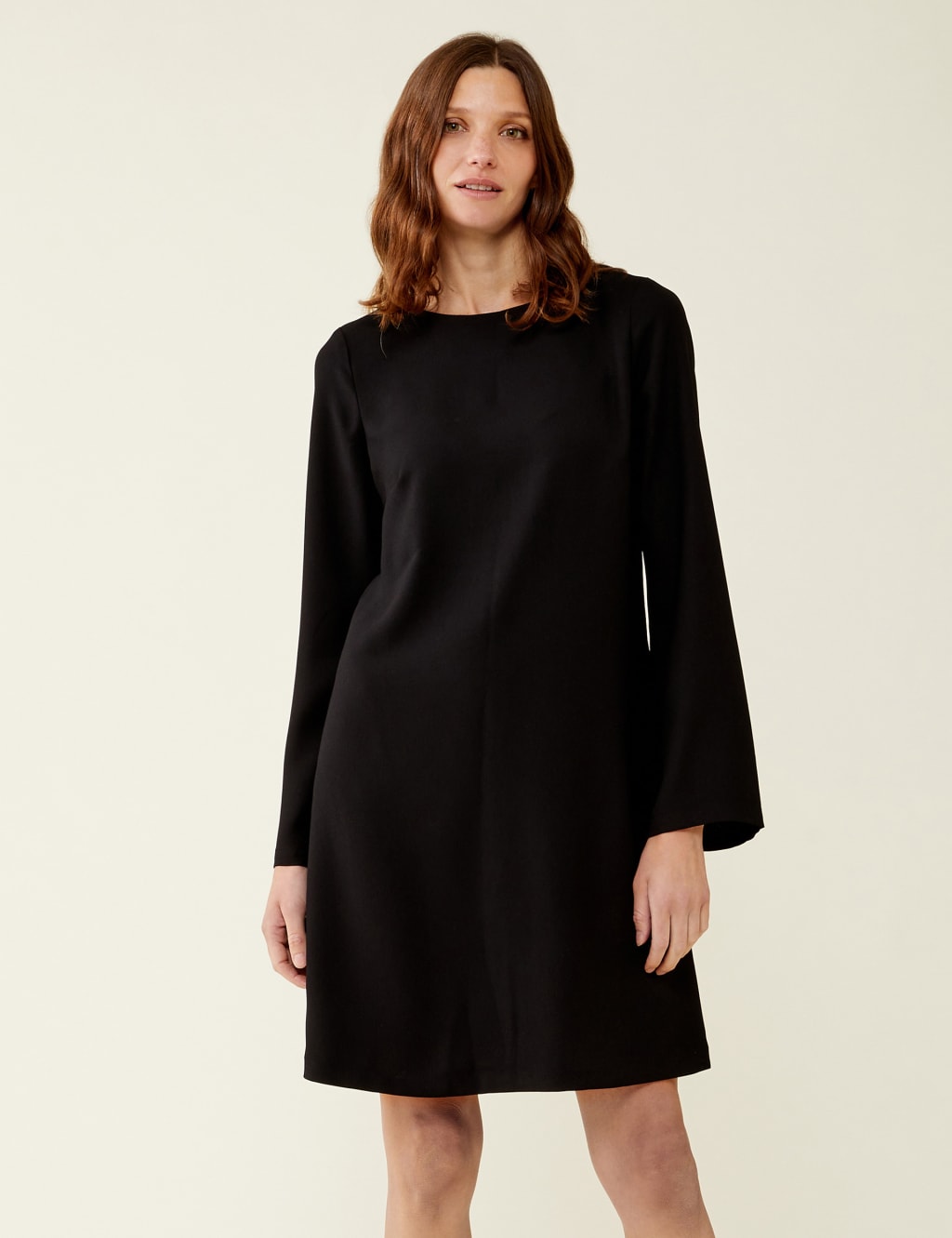 Round Neck Knee Length Swing Dress image 1