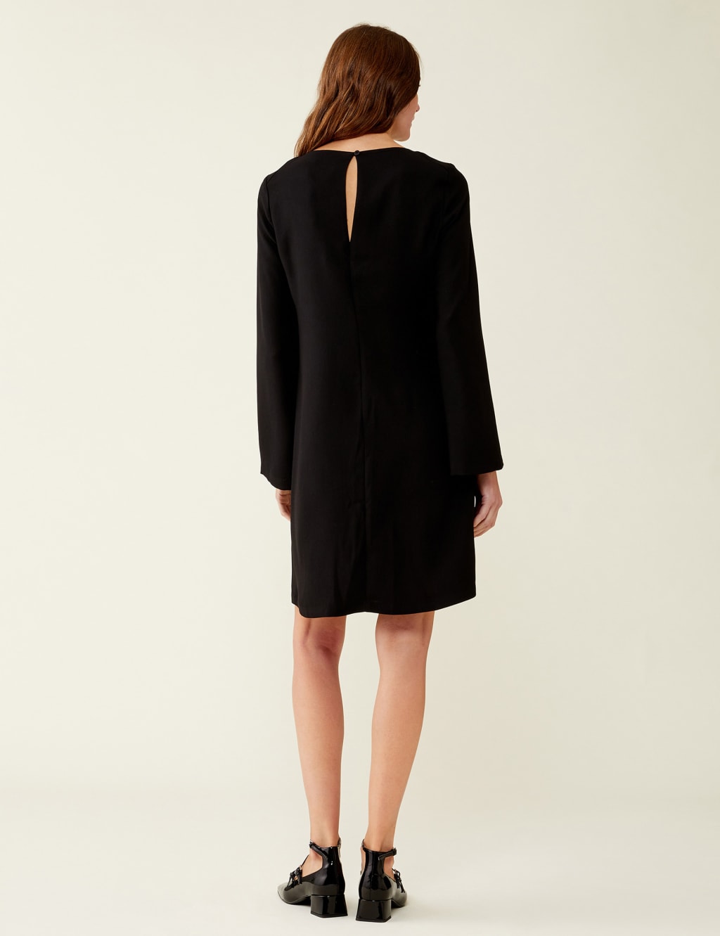 Round Neck Knee Length Swing Dress image 3