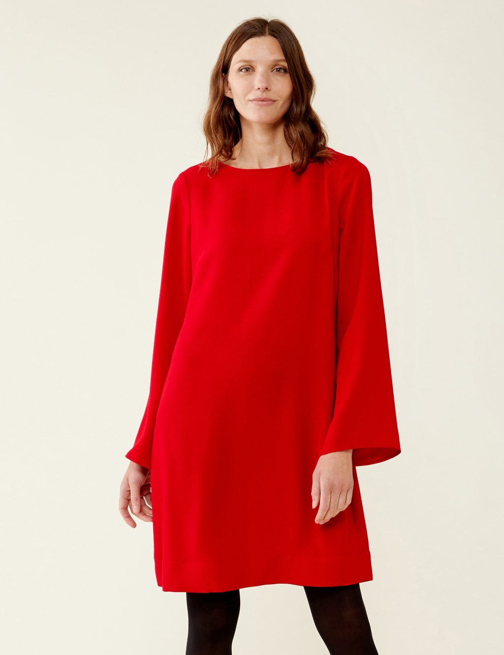 Round Neck Knee Length Swing Dress image 1