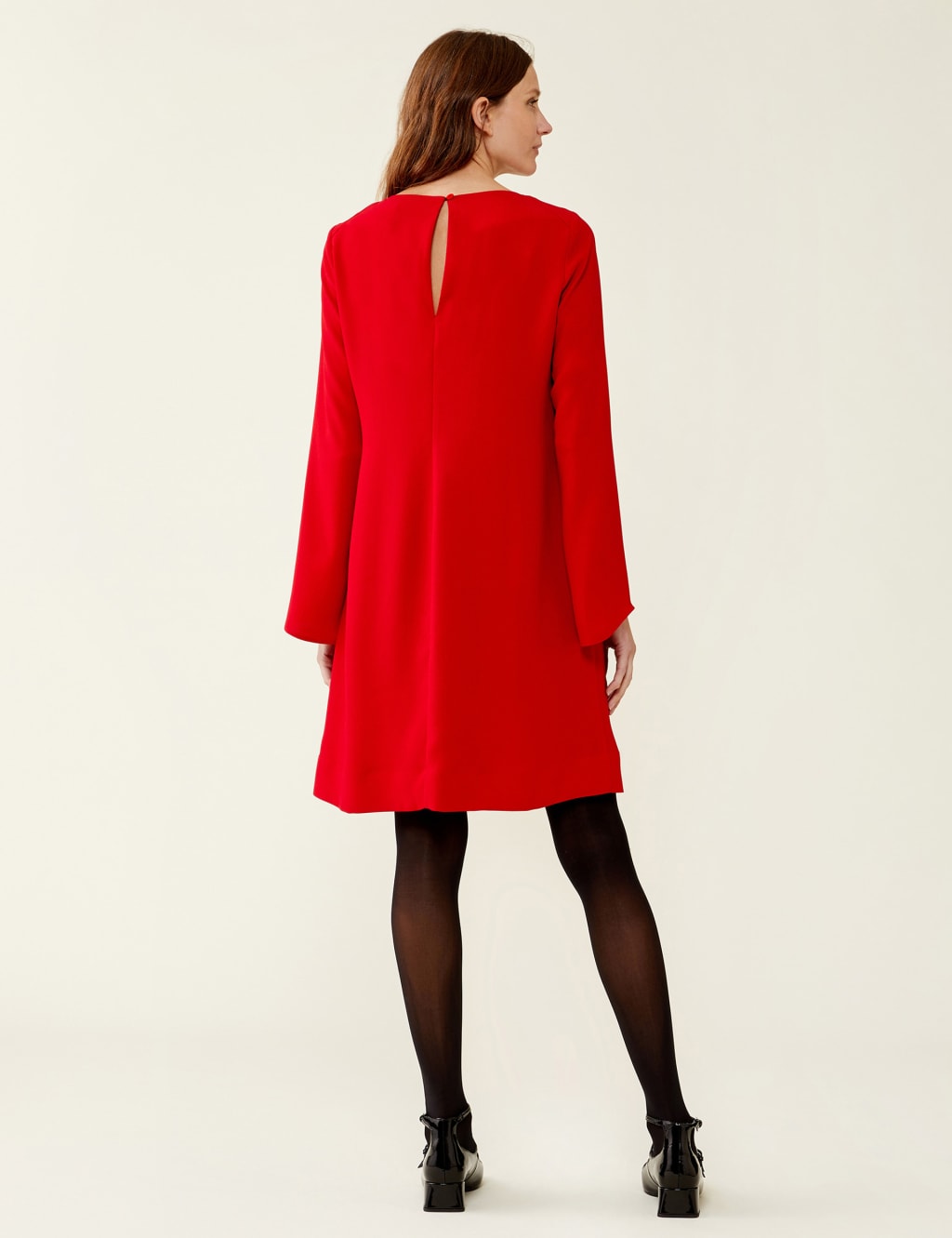 Round Neck Knee Length Swing Dress image 4