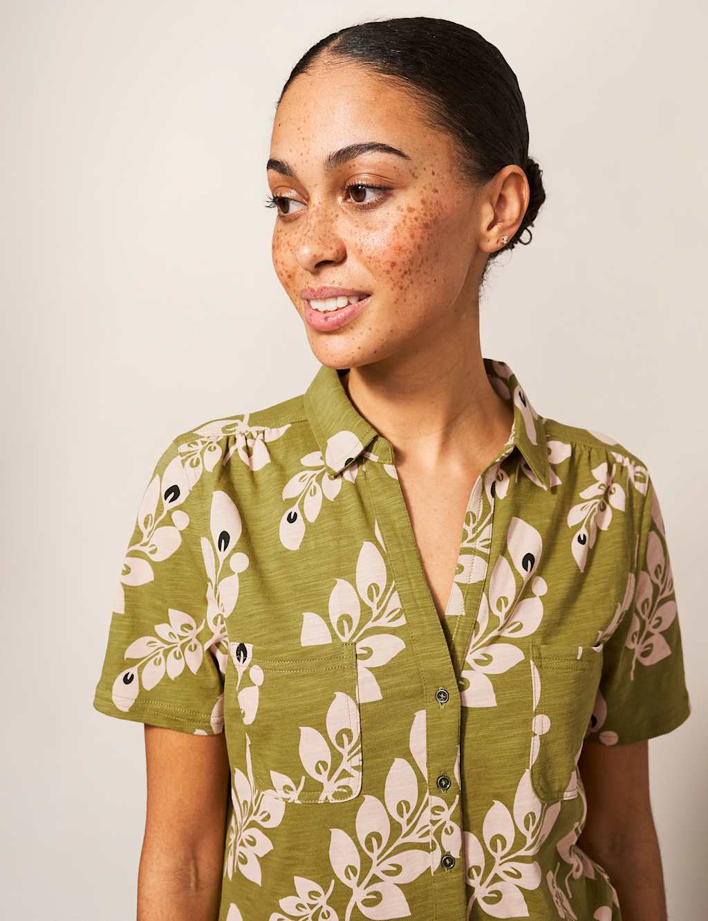 Pure Cotton Printed Collared Shirt image 4