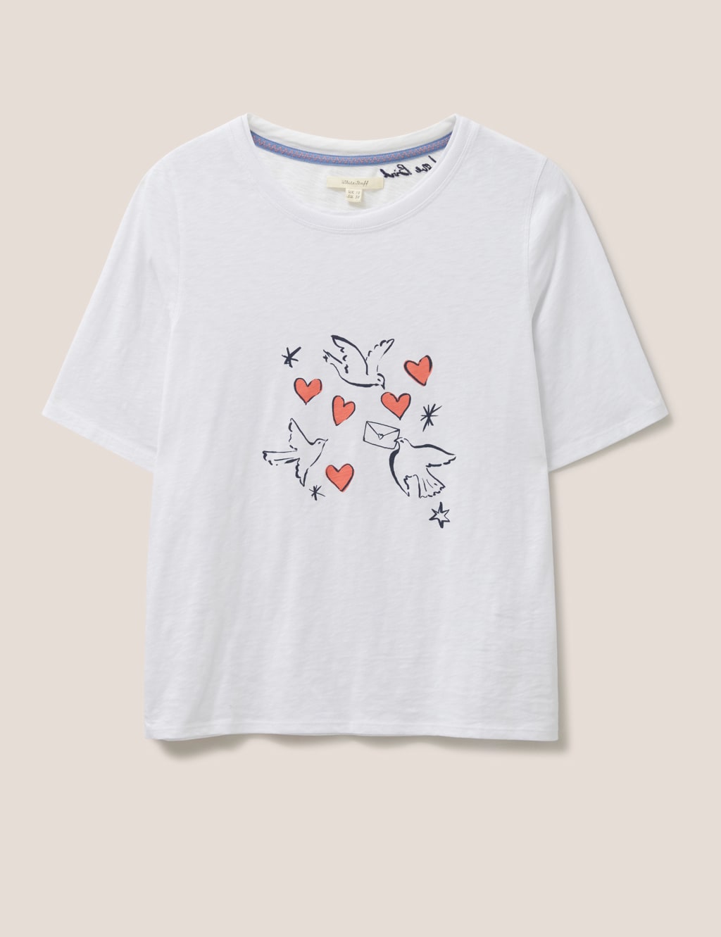 Pure Cotton Bird Print T-Shirt image 2