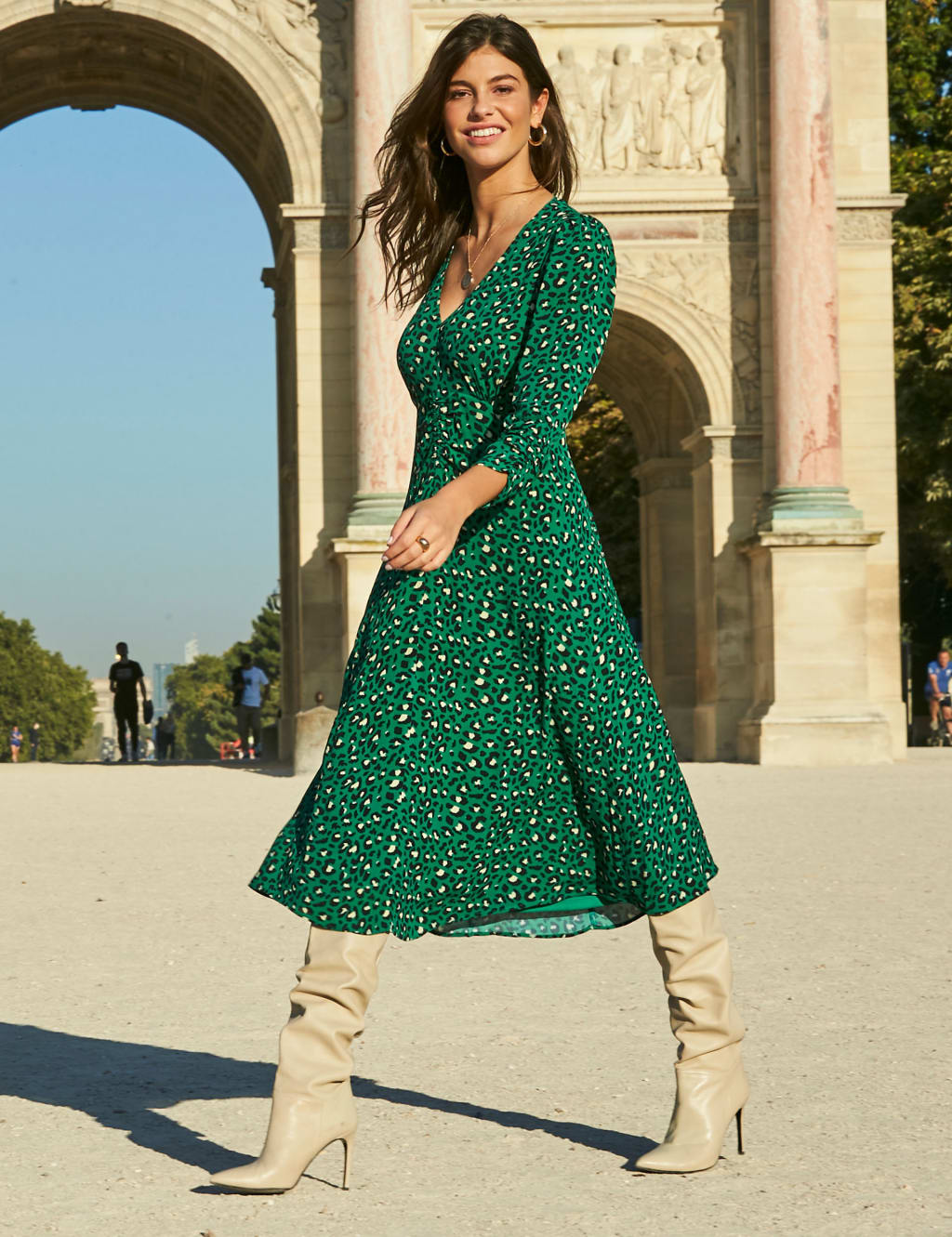 Marks and spencer khaki dress sale
