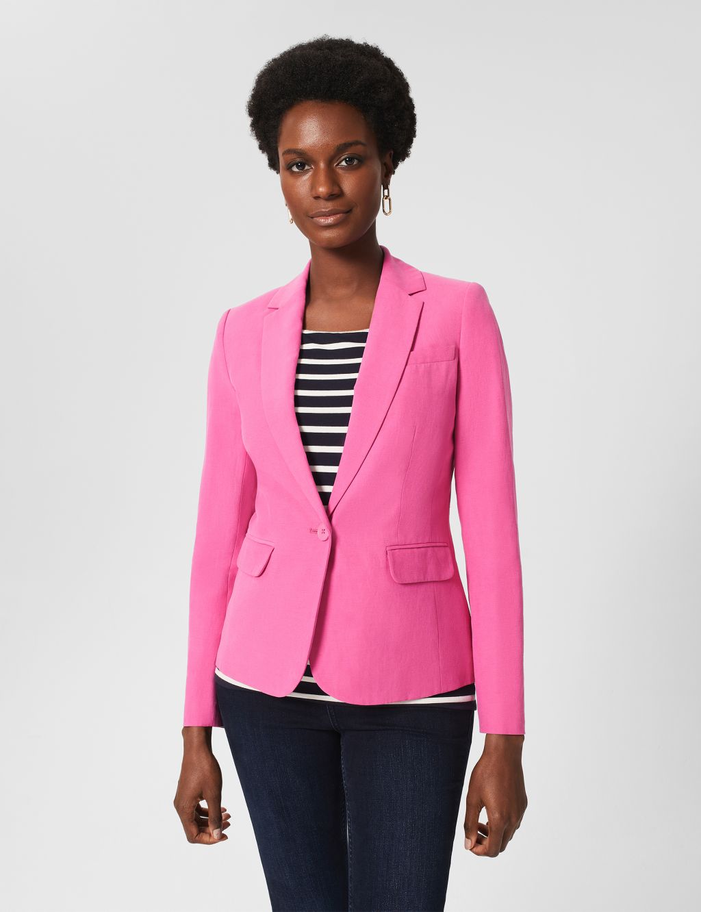 Silk Blend Tailored Single Breasted Blazer image 1