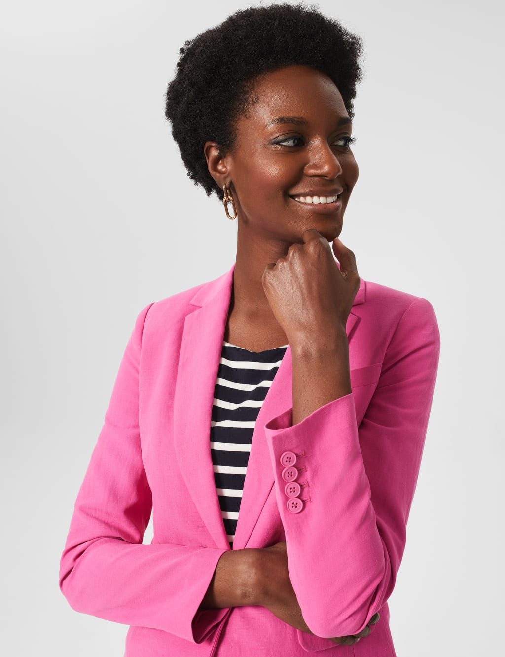 Silk Blend Tailored Single Breasted Blazer image 4