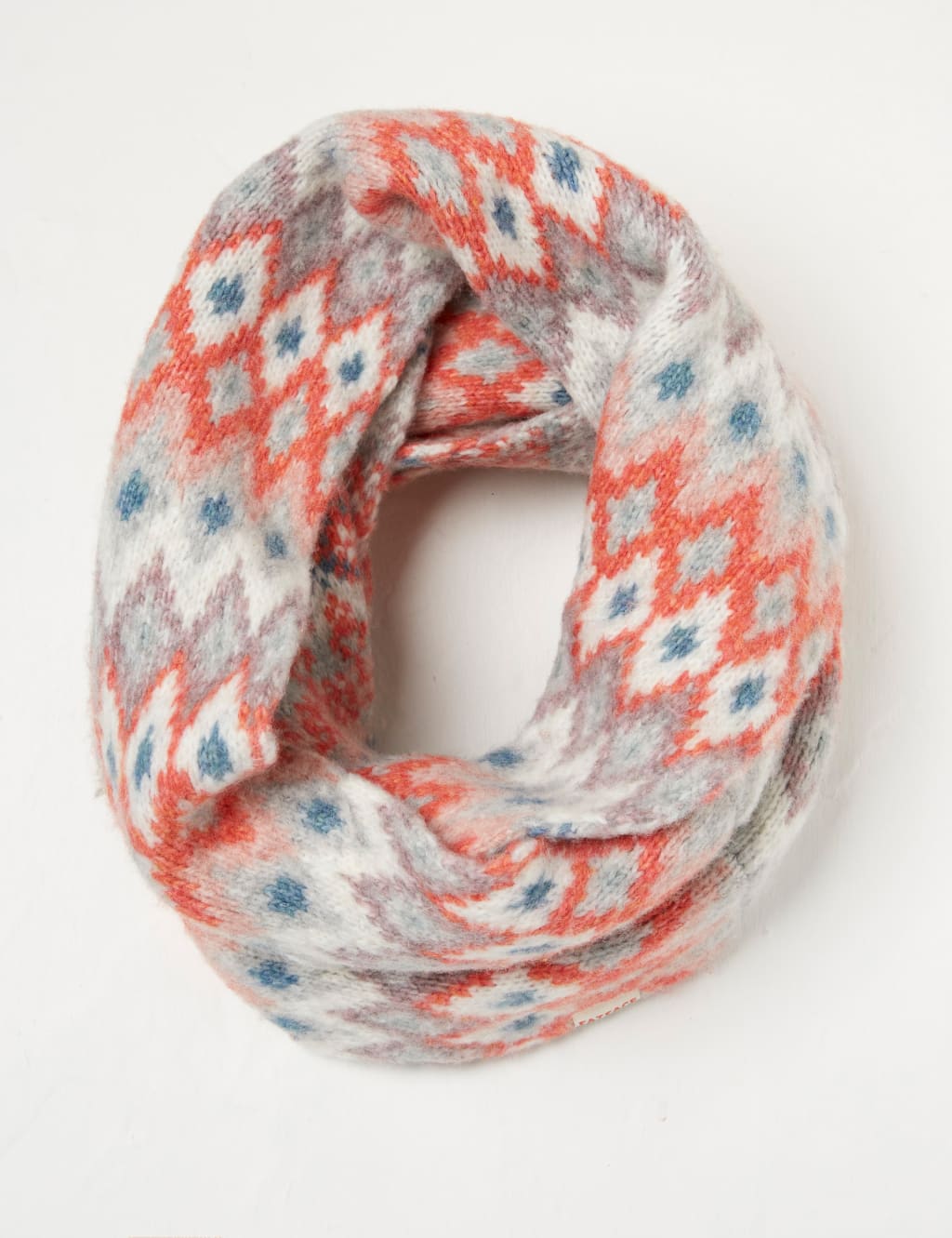 Knitted Fair Isle Snood with Wool image 1