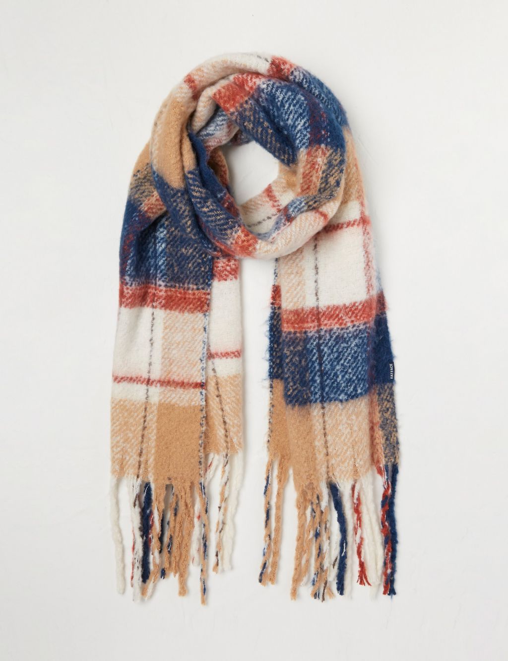 Checked Tassel Scarf image 1