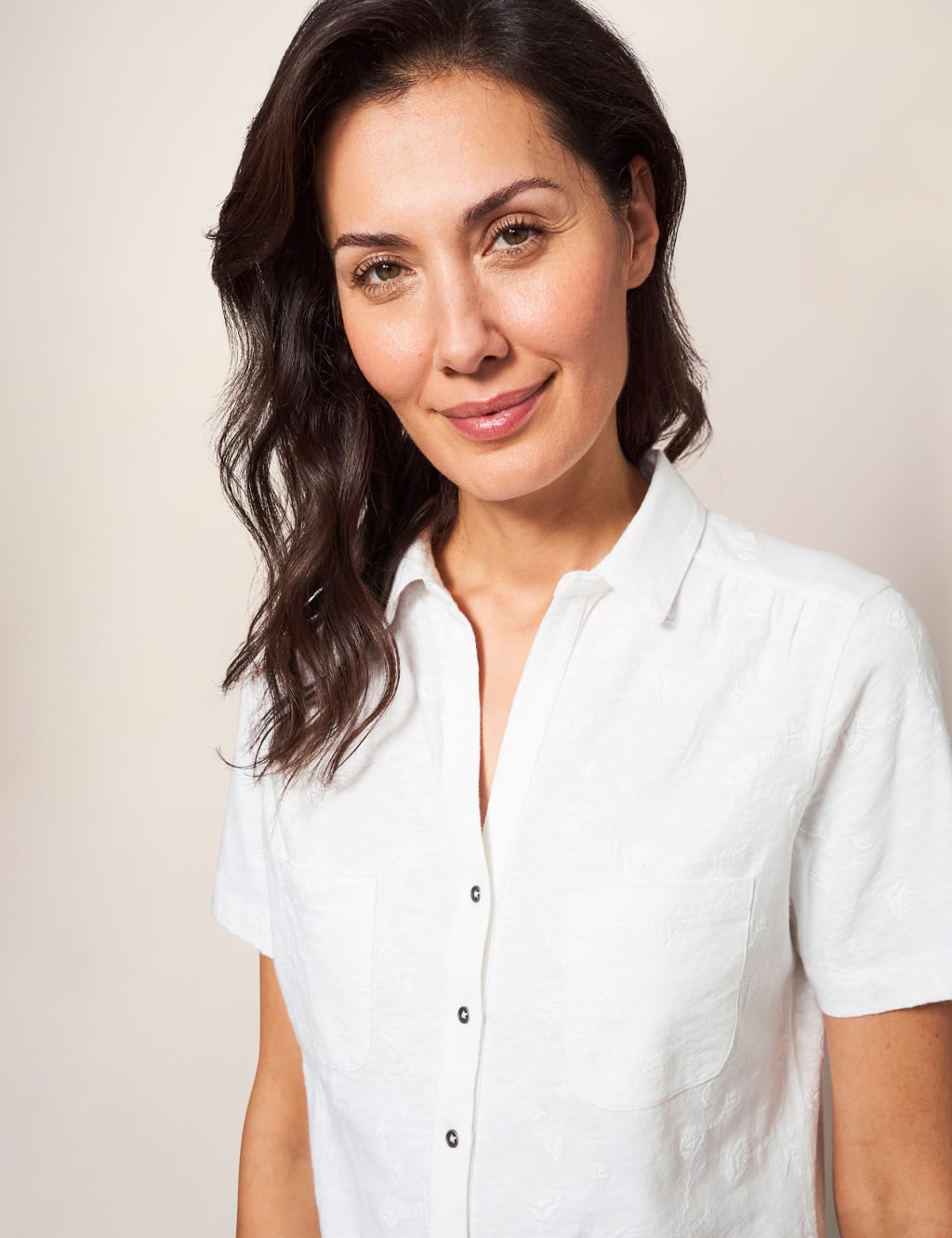 Pure Cotton Embroidered Collared Shirt image 4
