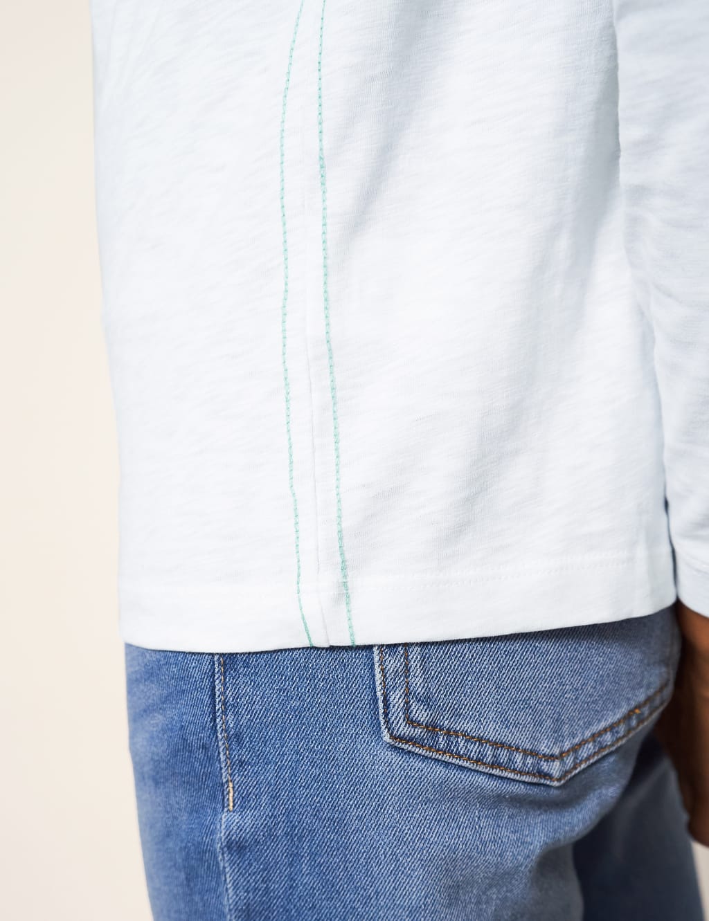 Pure Cotton V-Neck T-Shirt image 4