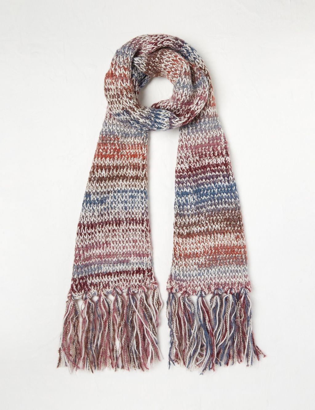Knitted Space Dye Tassel Scarf image 1