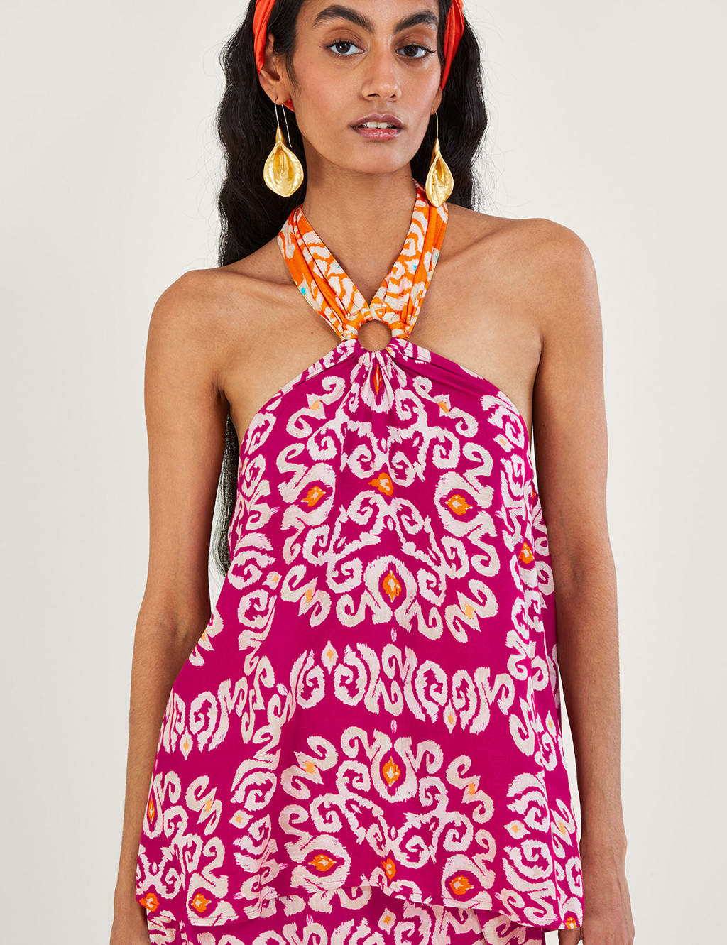 Printed Halter Neck Cami Top image 1