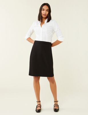 Finery London Women's Knee Length Pencil Skirt - 12 - Black, Black
