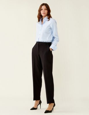 Finery London Women's Tapered Ankle Grazer Trousers - 18 - Black, Black
