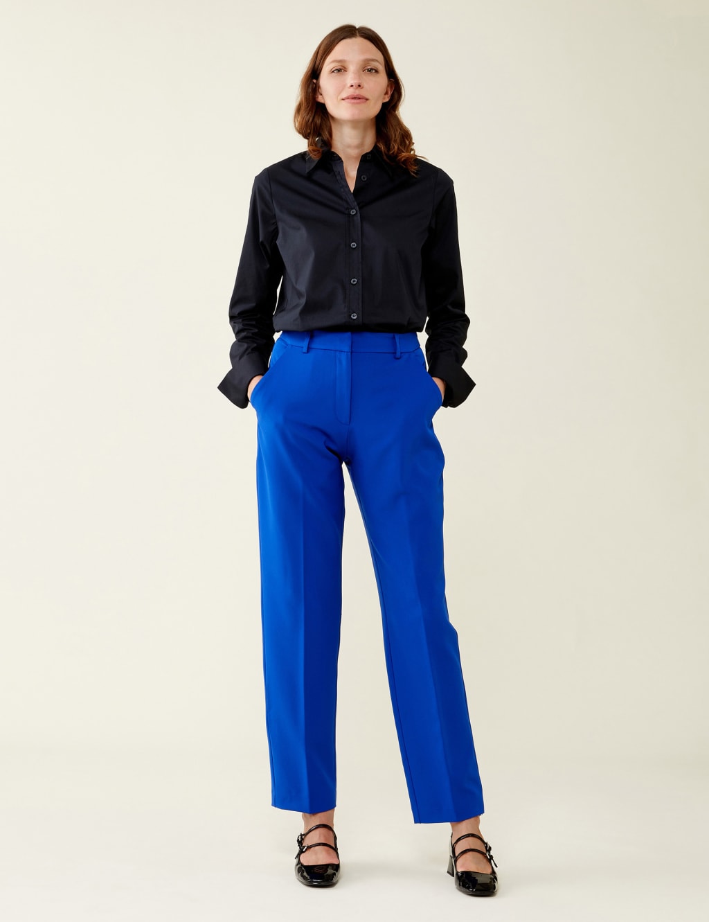 Tapered Ankle Grazer Trousers image 1