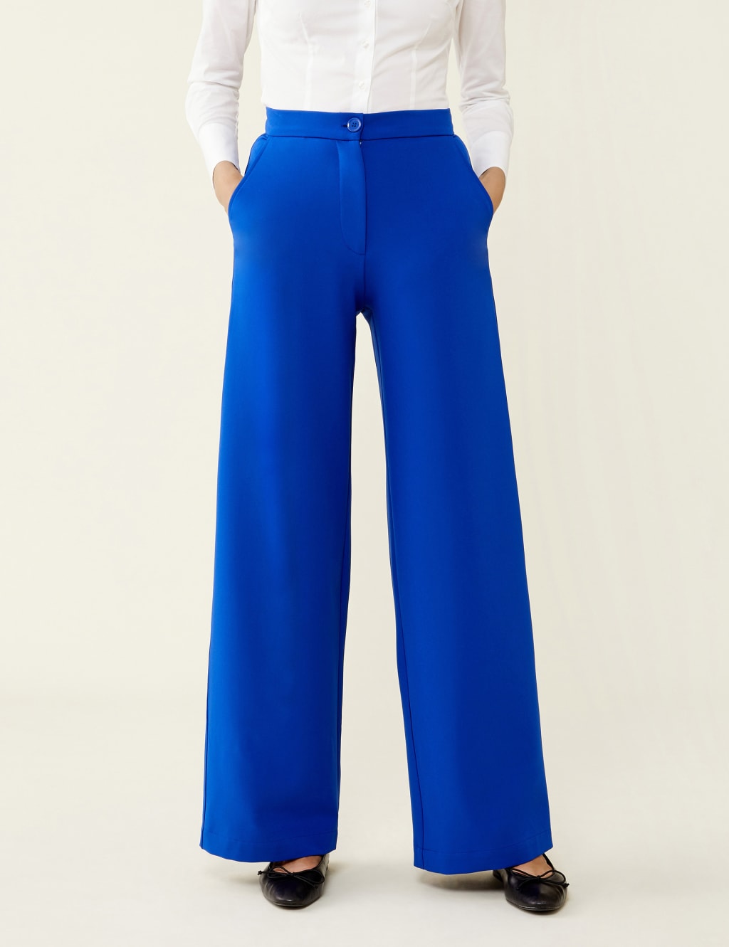 Royal blue ladies trousers hot sale