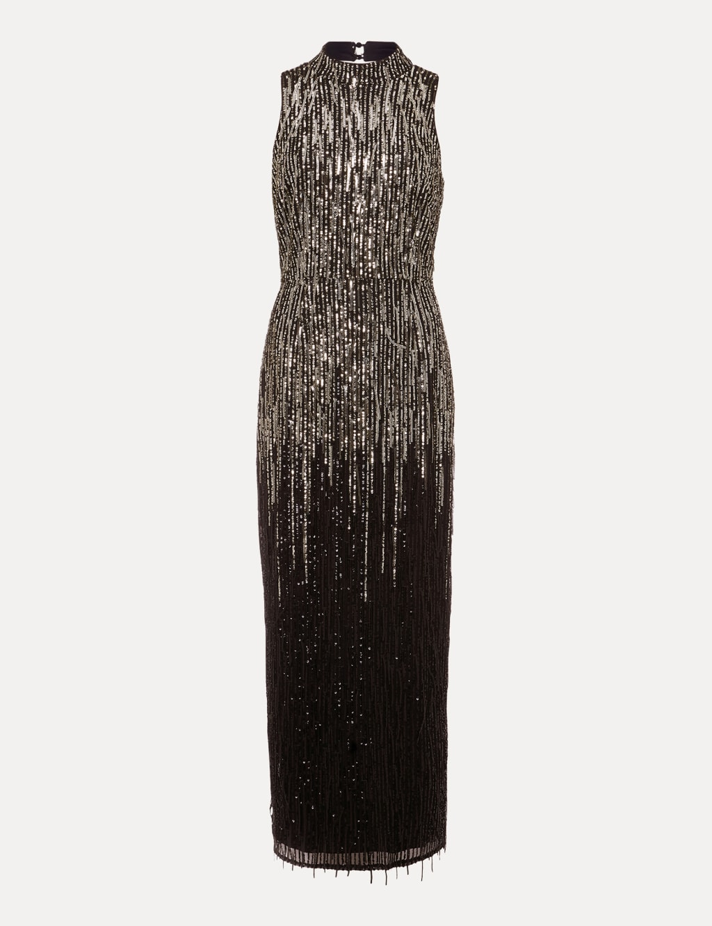 Sequin Round Neck Maxi Column Dress image 2