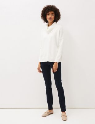 M&S Phase Eight Womens Ribbed Cowl Neck Jumper