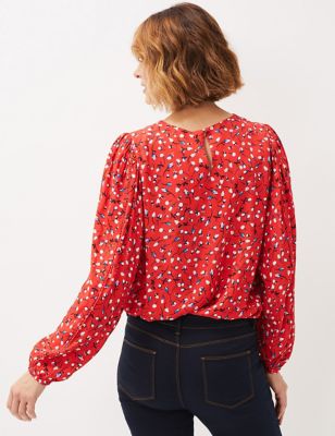 M&S Phase Eight Womens Ditsy Floral Blouson Sleeve Blouse