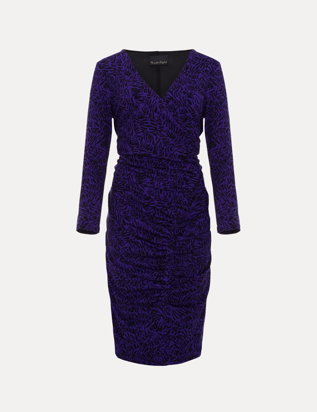 Jersey V-Neck Midi Bodycon Dress image 2