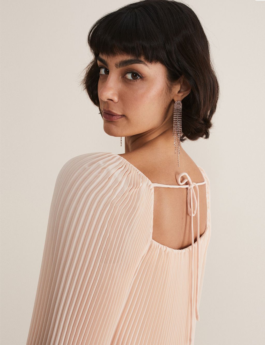 Pleated Square Neck Top image 6
