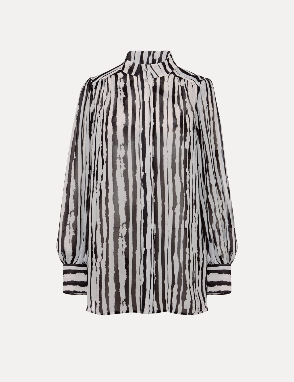 Striped Collared Button Through Shirt image 2