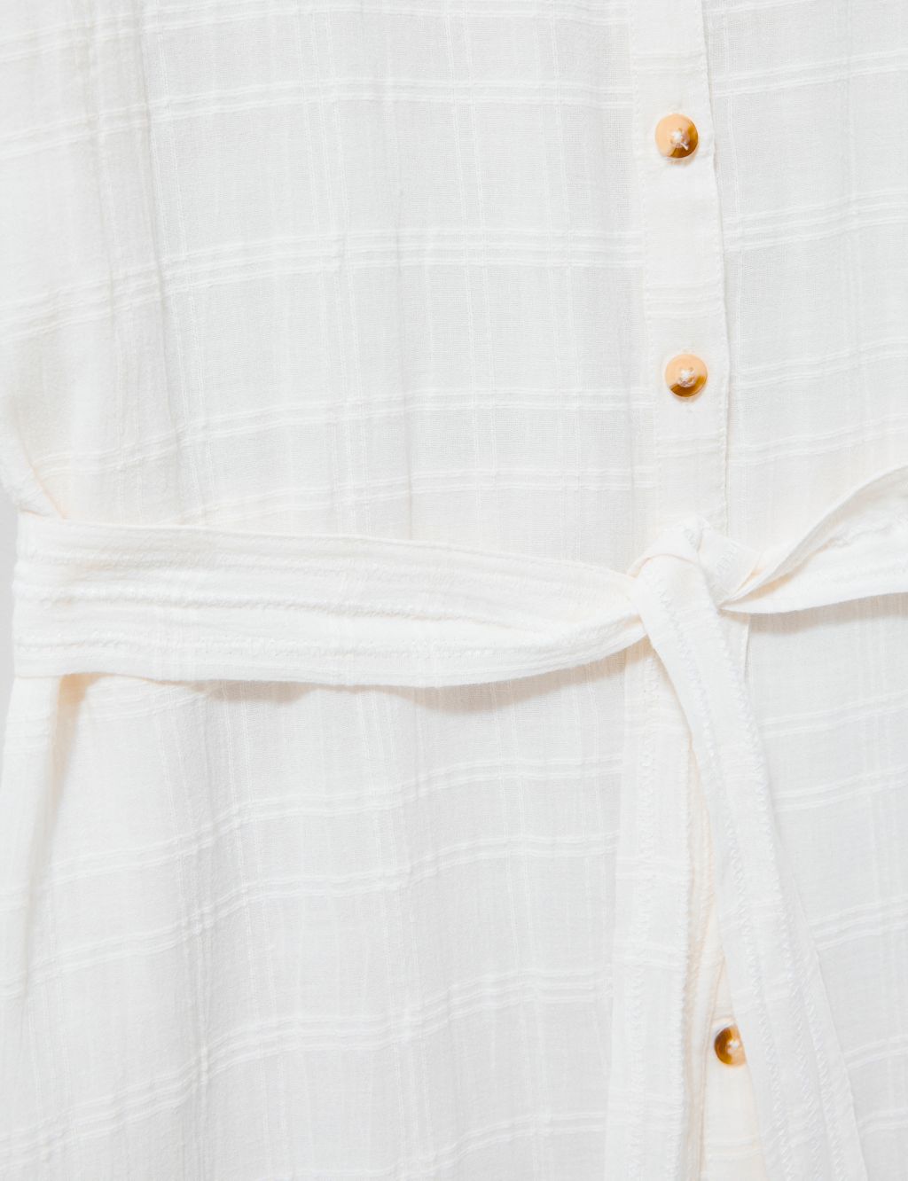 Pure Cotton Checked Midi Shirt Dress image 5