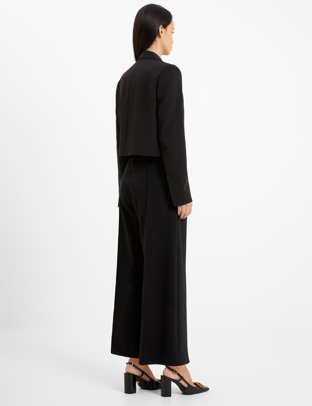 Crepe Tailored Cropped Blazer image 3
