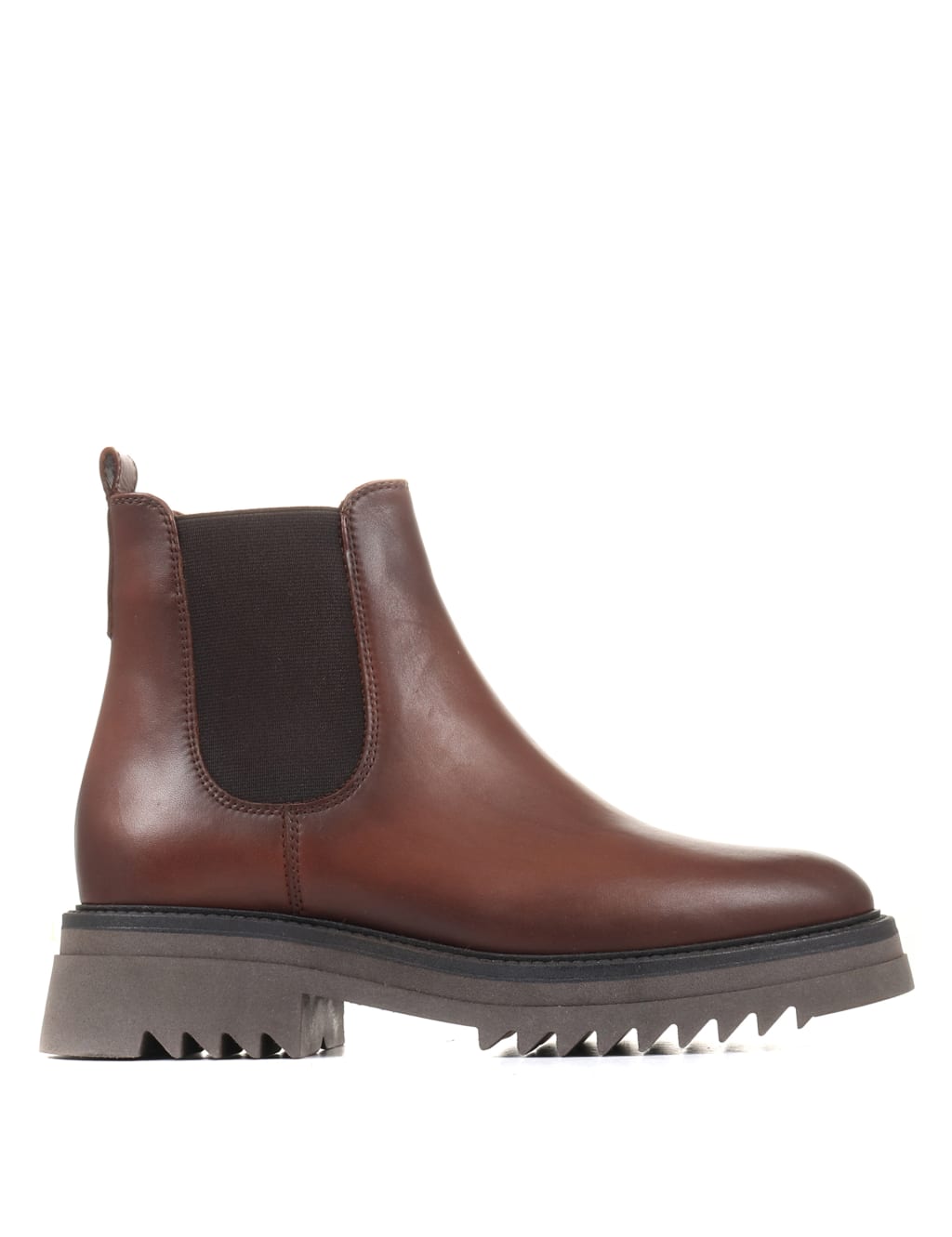 Leather Chelsea Block Heel Ankle Boots image 1