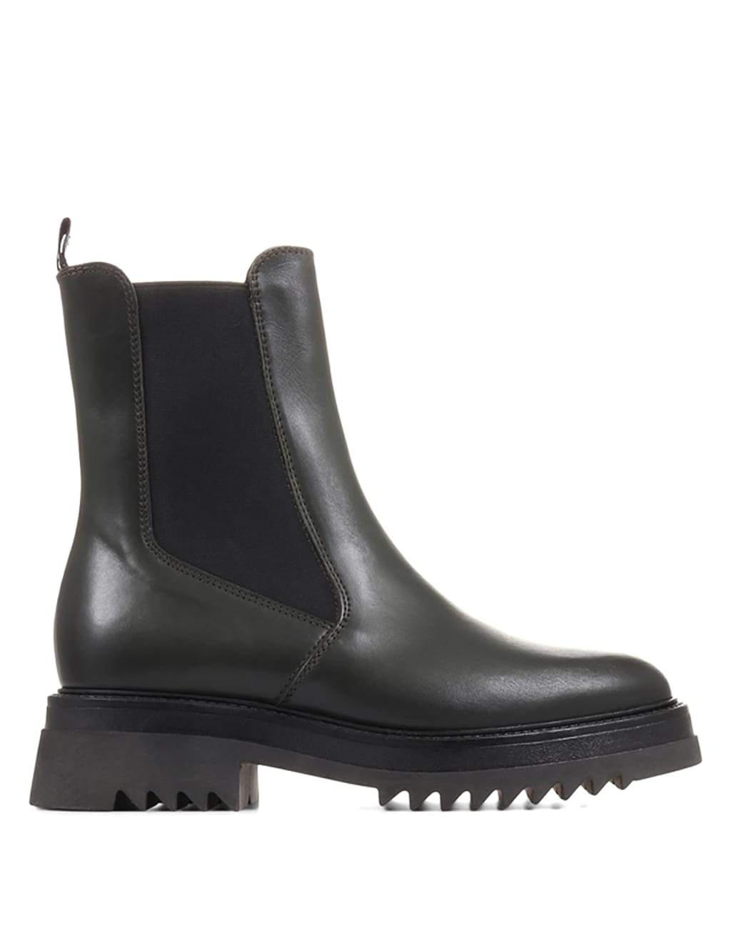 Leather Chelsea Block Heel Ankle Boots image 3