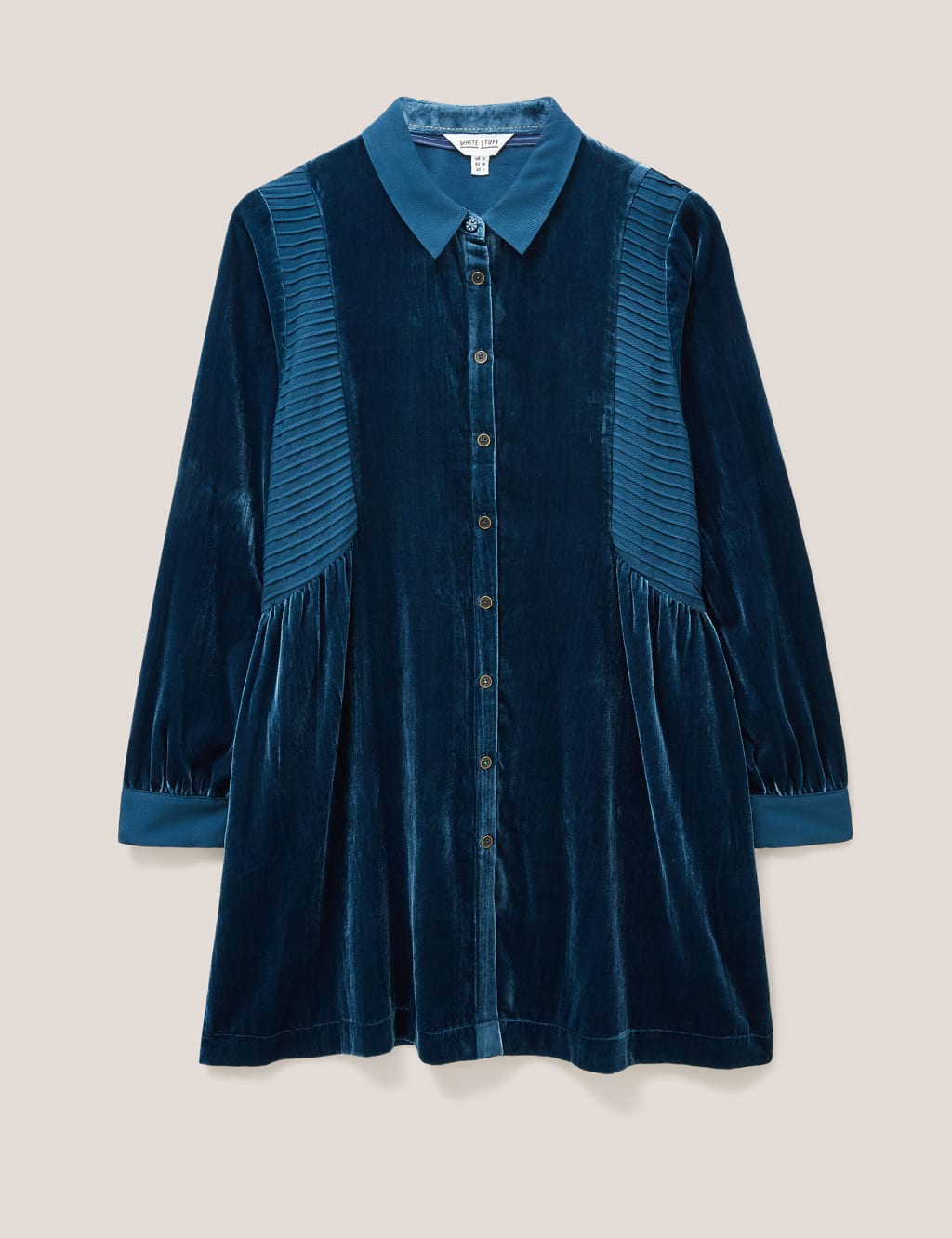 Velvet Collared Button Through Tunic image 2