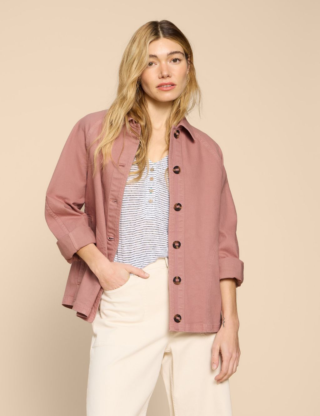 Denim Collared Relaxed Jacket