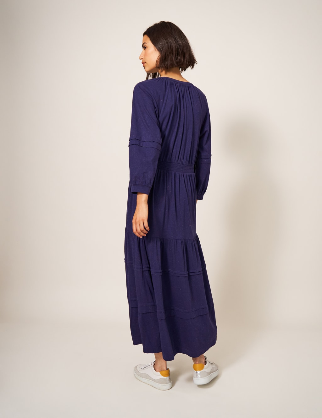 Jersey Button Through Midi Tiered Dress image 4
