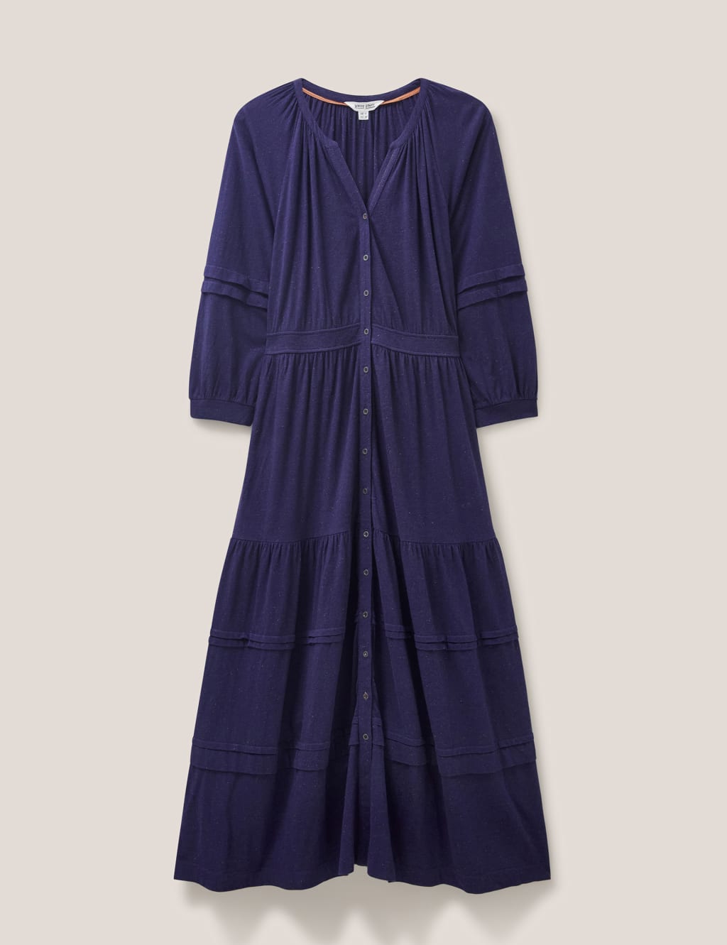Jersey Button Through Midi Tiered Dress image 2