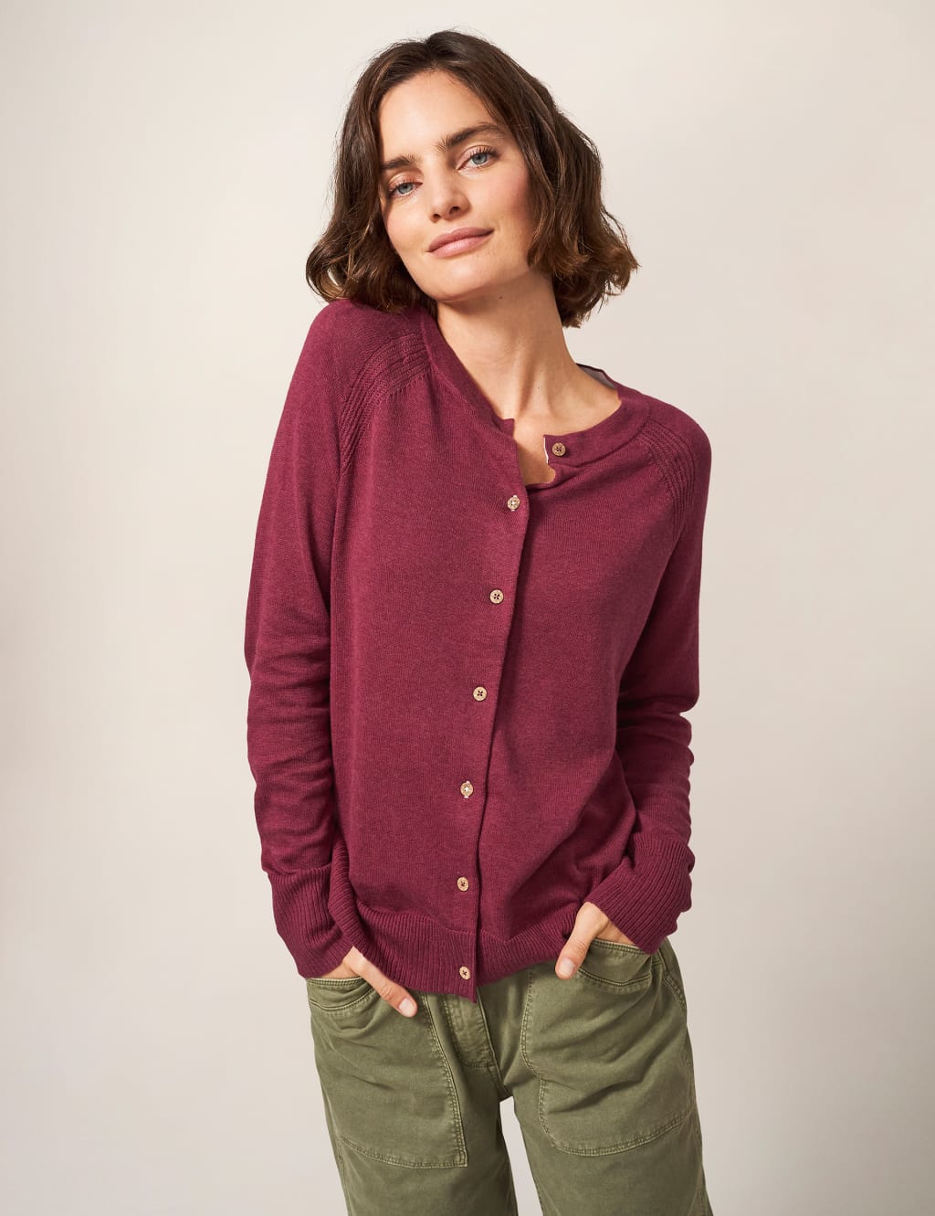 Pure Cotton Crew Neck Cardigan image 3