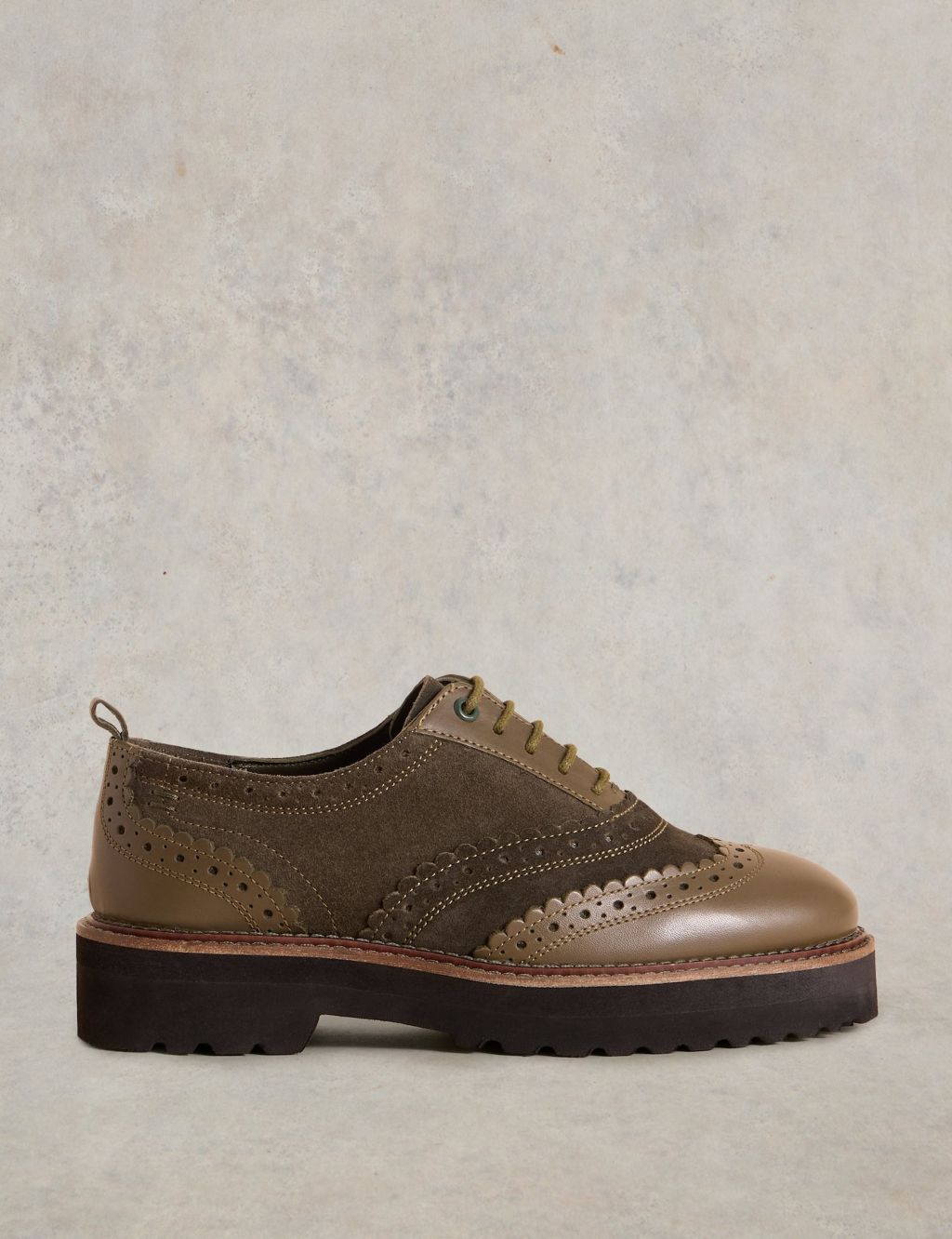 Leather Lace Up Chunky Brogues