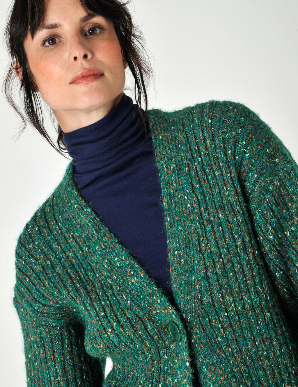 Textured Knitted Cropped Cardigan image 4