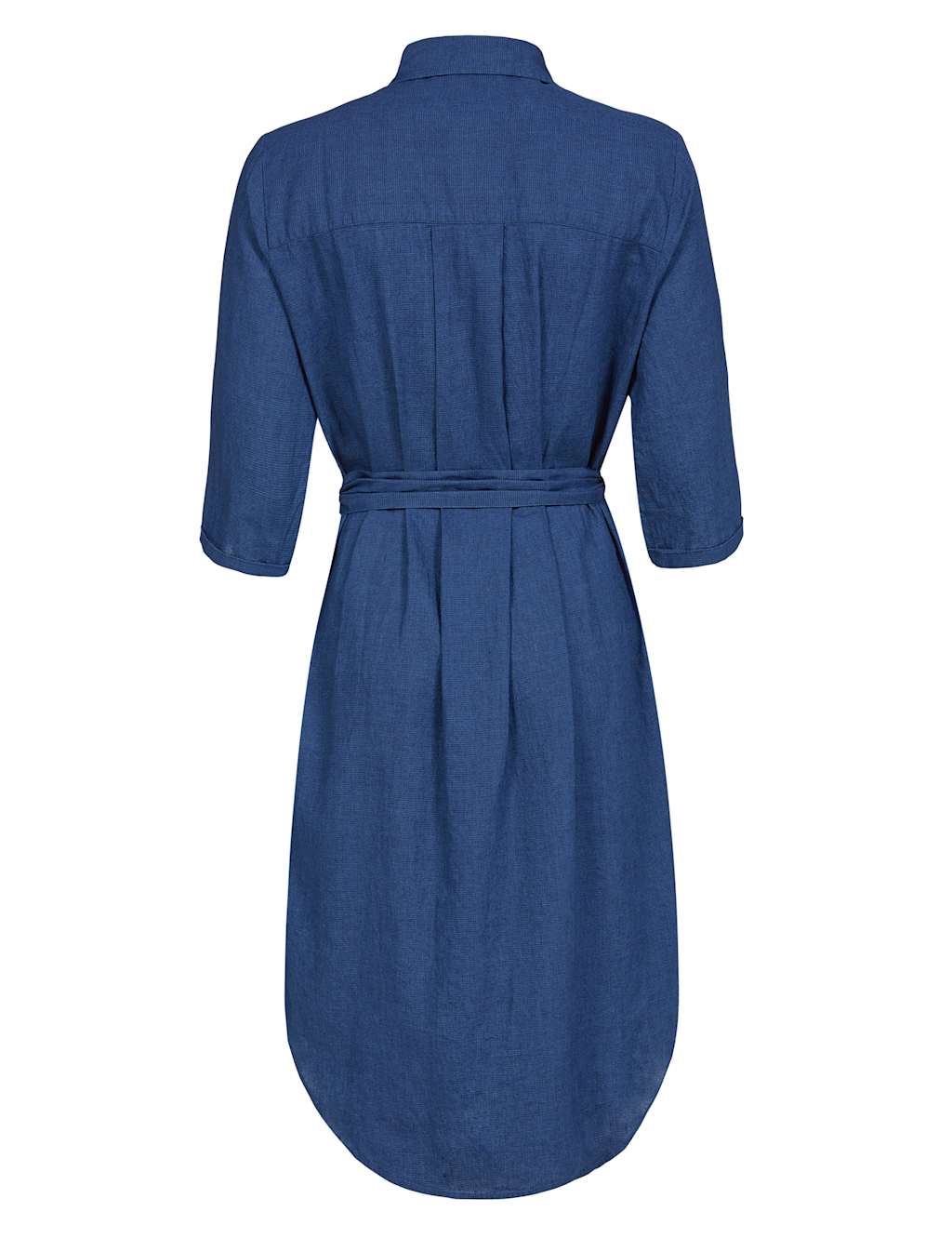 Linen Rich Tie Waist Shirt Dress image 5