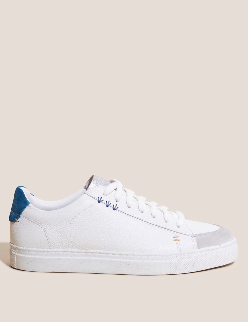 Leather Lace Up Trainers image 1
