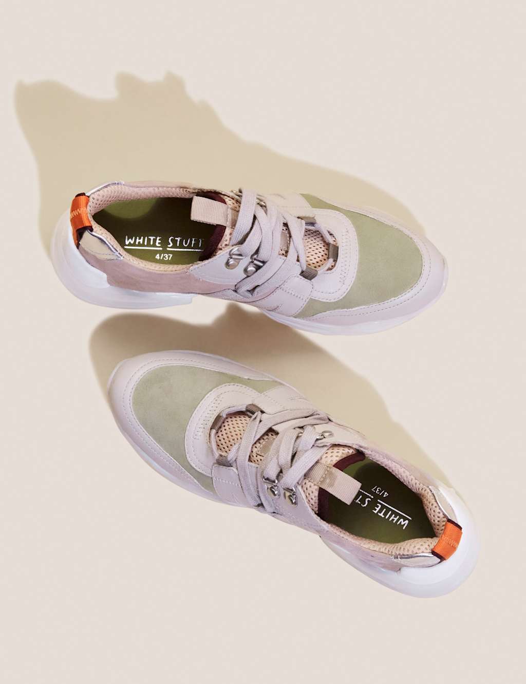 Suede Lace Up Trainers image 3