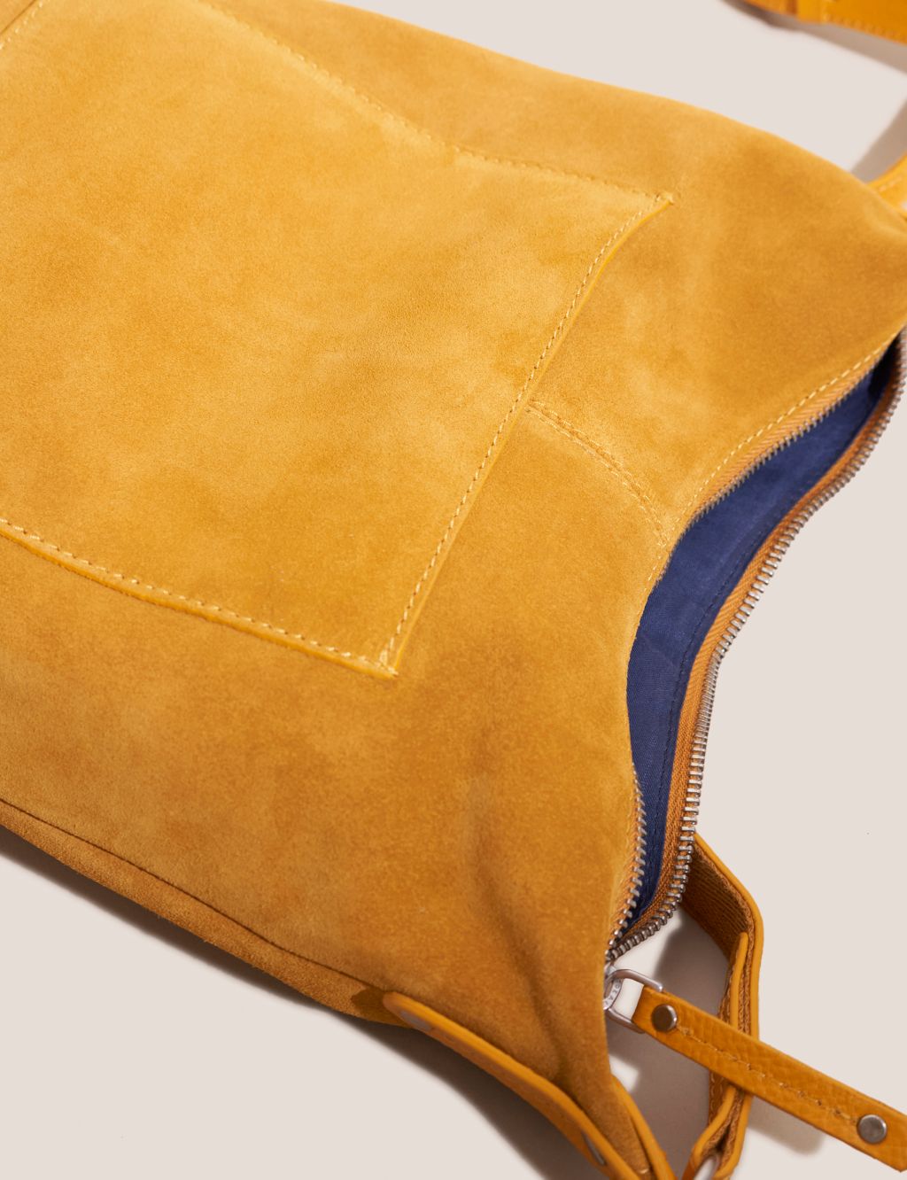 Suede Zip Detail Cross Body Bag image 3